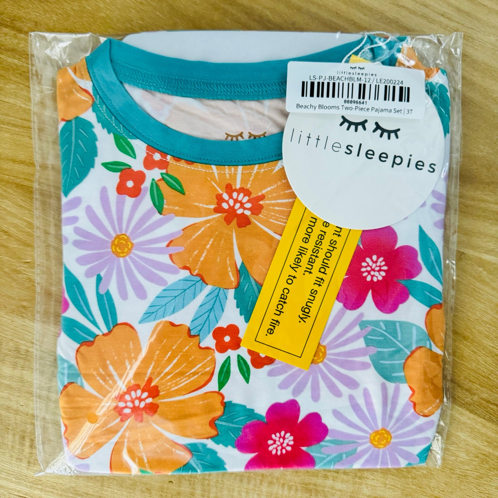 Little Sleepies Beachy Blooms 3T