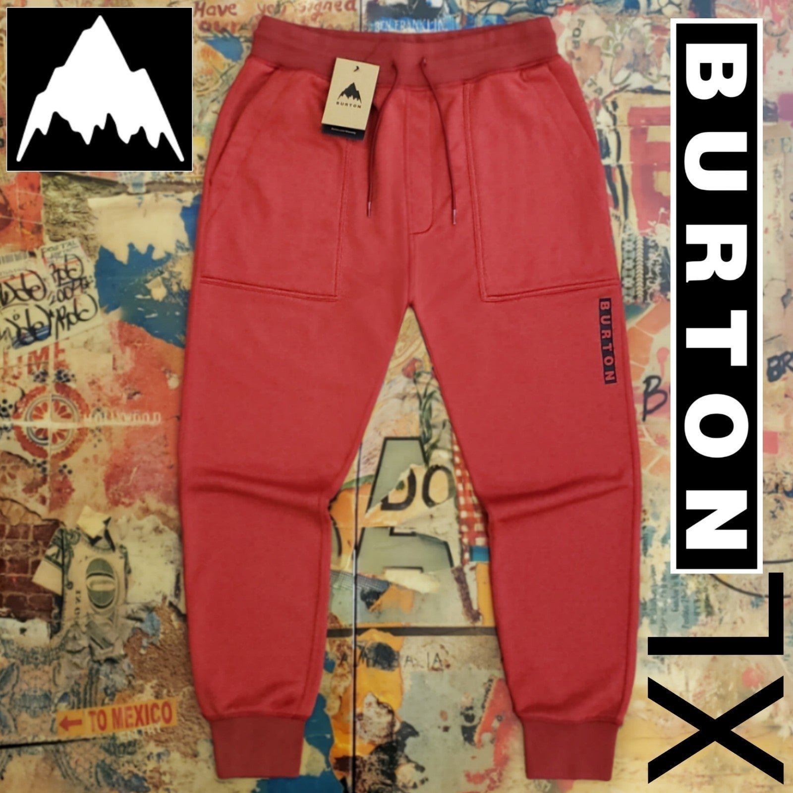 90 New Burton Mens Tech Fleece Joggers / Sweatpants! XL
