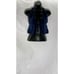 MELVILLE Women's Dark Blue Demin Linen-Blend Tie-Front Halter Crop Top SZ S