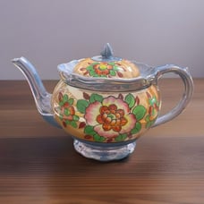 VTG ✨Japanese Lusterware Floral Teapot Made in Japan Handpainted