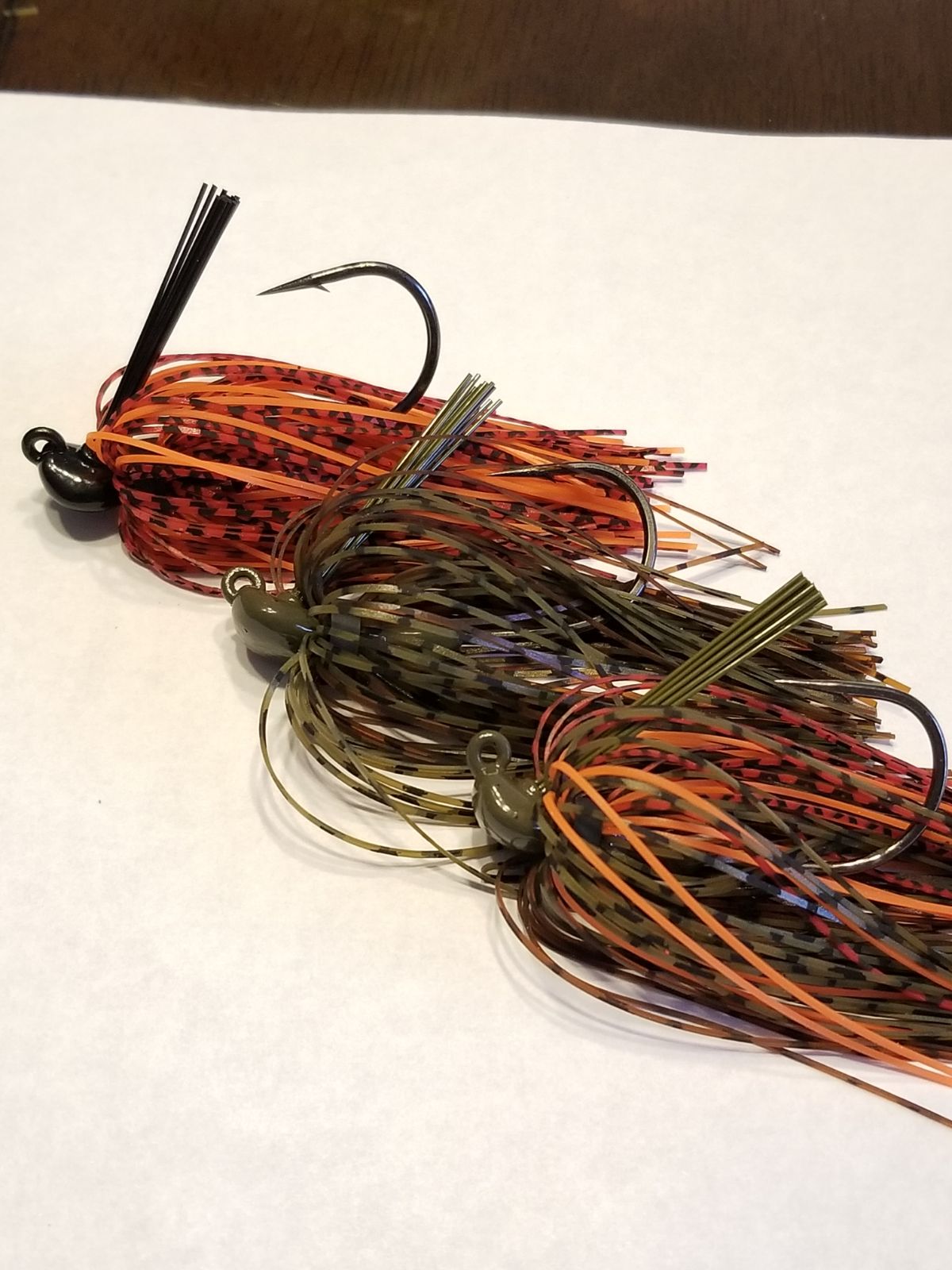 9 tungsten flipping jigs 3 of each 1/4, 3/8 and 1/2