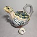 Sea Turtle Teapot Ceramic Kitchen Décor Blue Sky Clayworks Heather Goldmine 2017