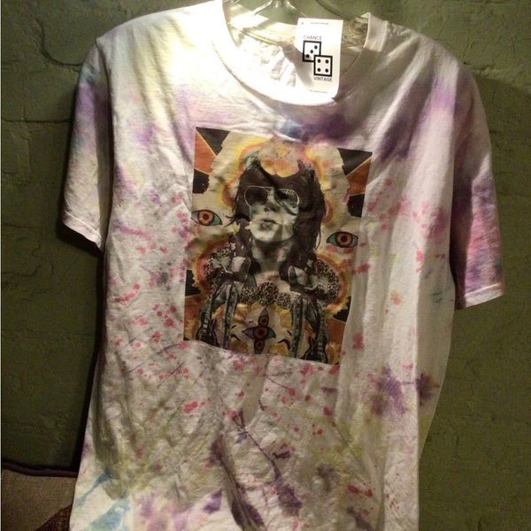 NEW! Upcycled Keith Richards tie dye tee
