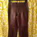 BANANA REPUBLIC Brown Leather Slacks-Sz0