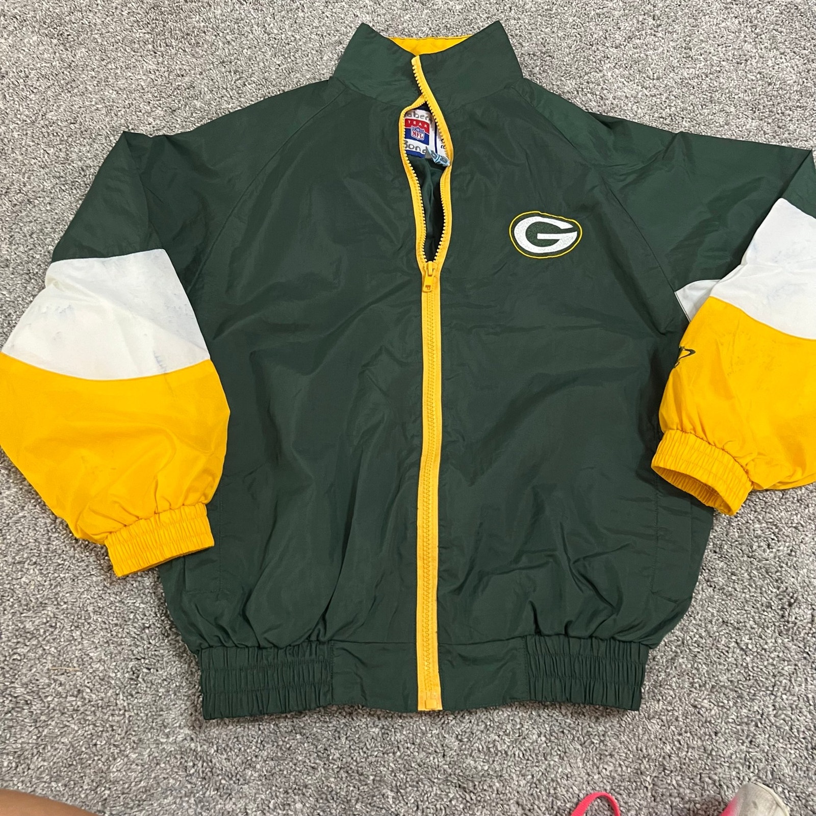 Logo Athletics Kids Vintage NFL Green Bay Packers Jacket size Medium