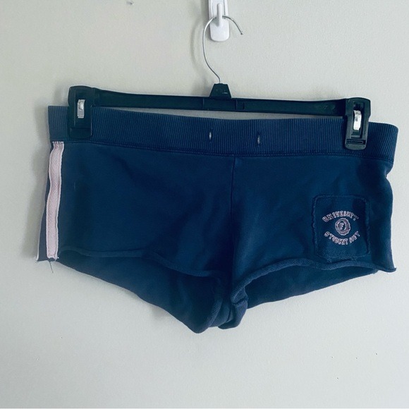 Forever 21 Women's Vintage Navy Blue & Pink Booty Sweat Shorts Size Medium
