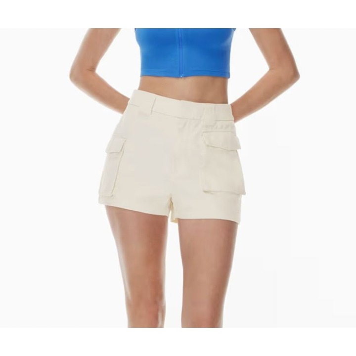 ARITZIA Tna Cream Womens White Cargo Shorts Size S