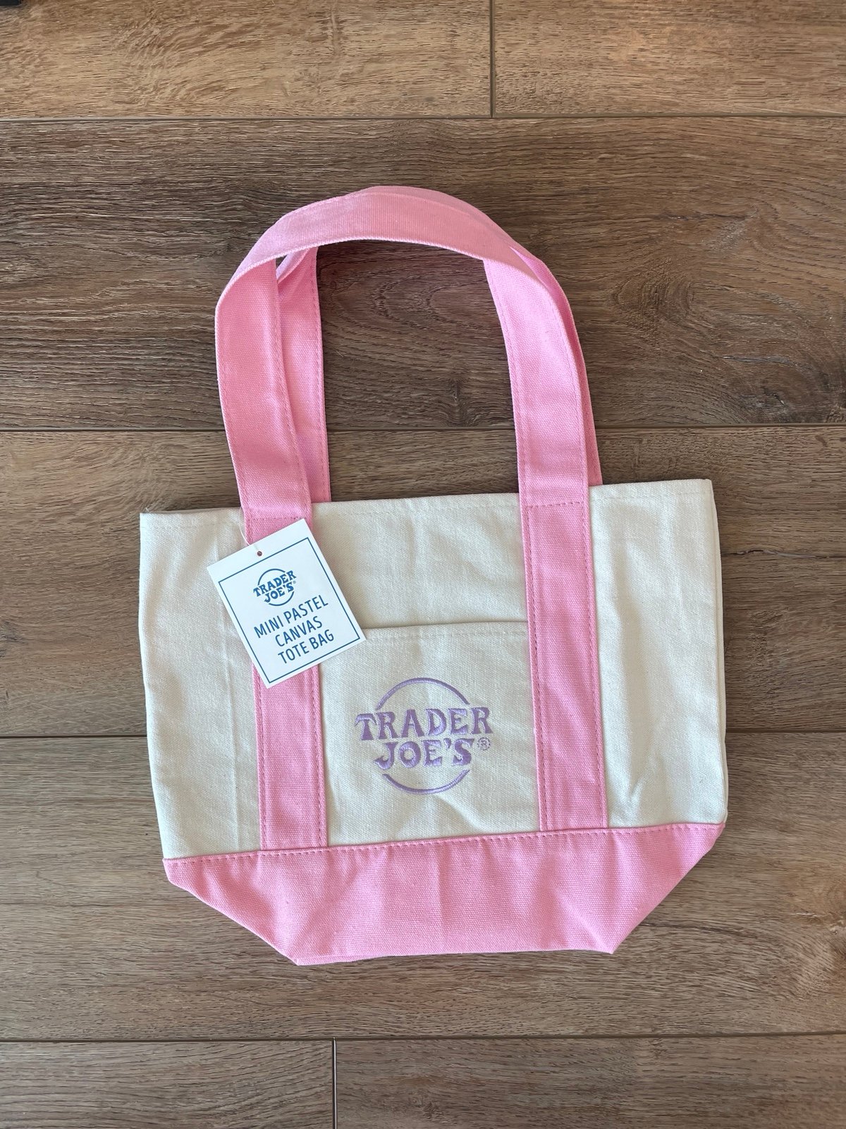 Authentic NWT Trader Joe’s Mini Tote - Pastel Pink