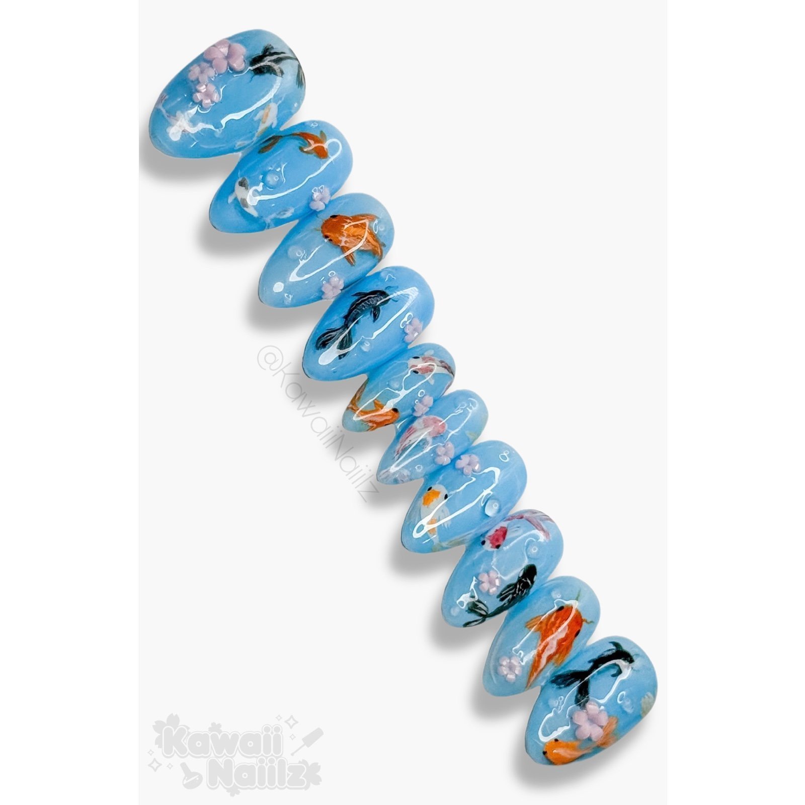 Koi Fish Press On Nails