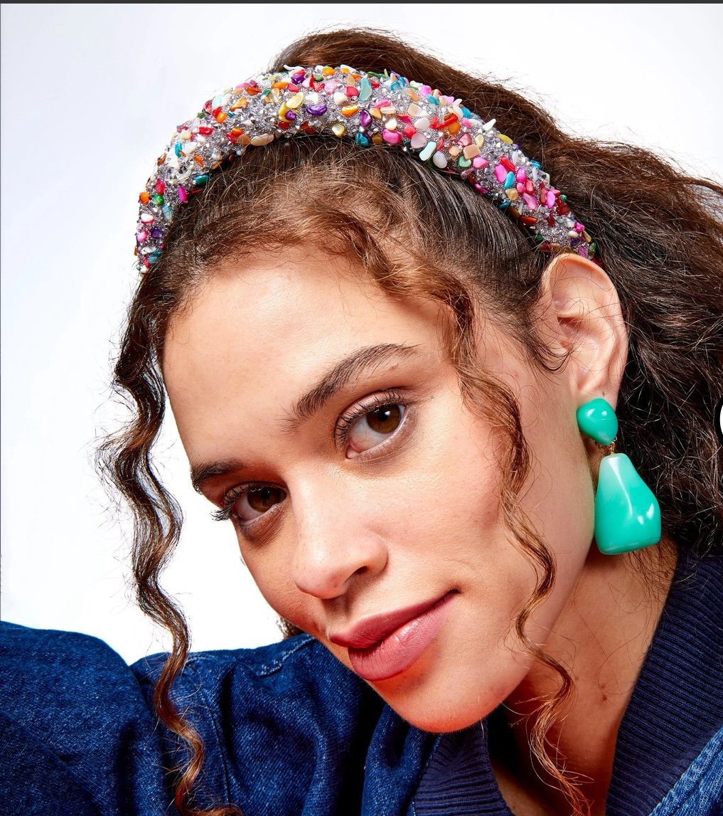 Lele Sadoughi CRYSTAL CONFETTI ALL OVER CRYSTAL ALICE HEADBAND