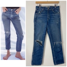 AMO Babe Thrifted W/ Destroy Jeans Size 26