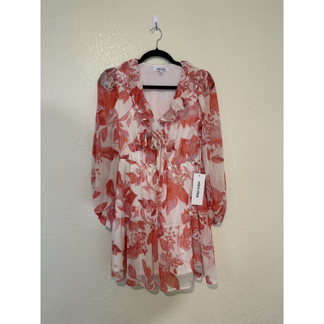 Mimi Chica Floral Long Sleeves Dress Size Small