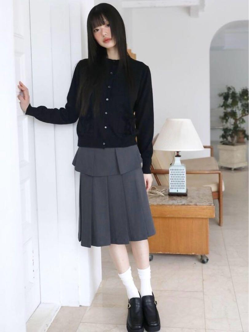 【UGLY SHADOW】24fw TULIP MIDI SKIRT