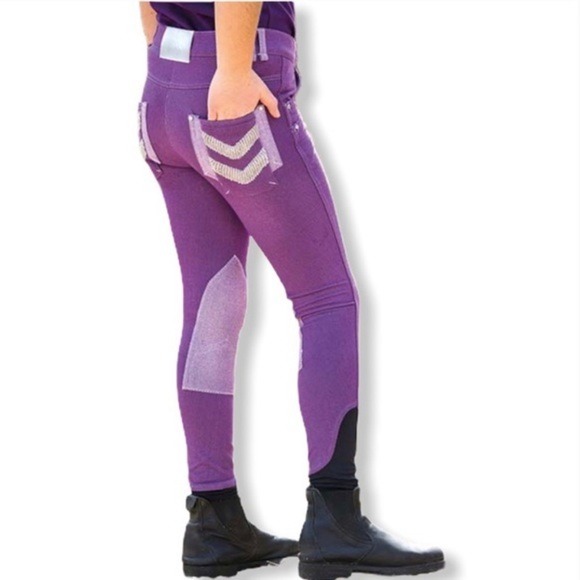 HorseWare Ireland Purple Sequin Pockets, 24