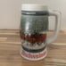 Vintage awhite Budweiser Clydesdales Stein and Glass Mug