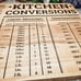 Cutting Board, Handmade Kitchen Measurement Conversion Board madr from Bamboo, K