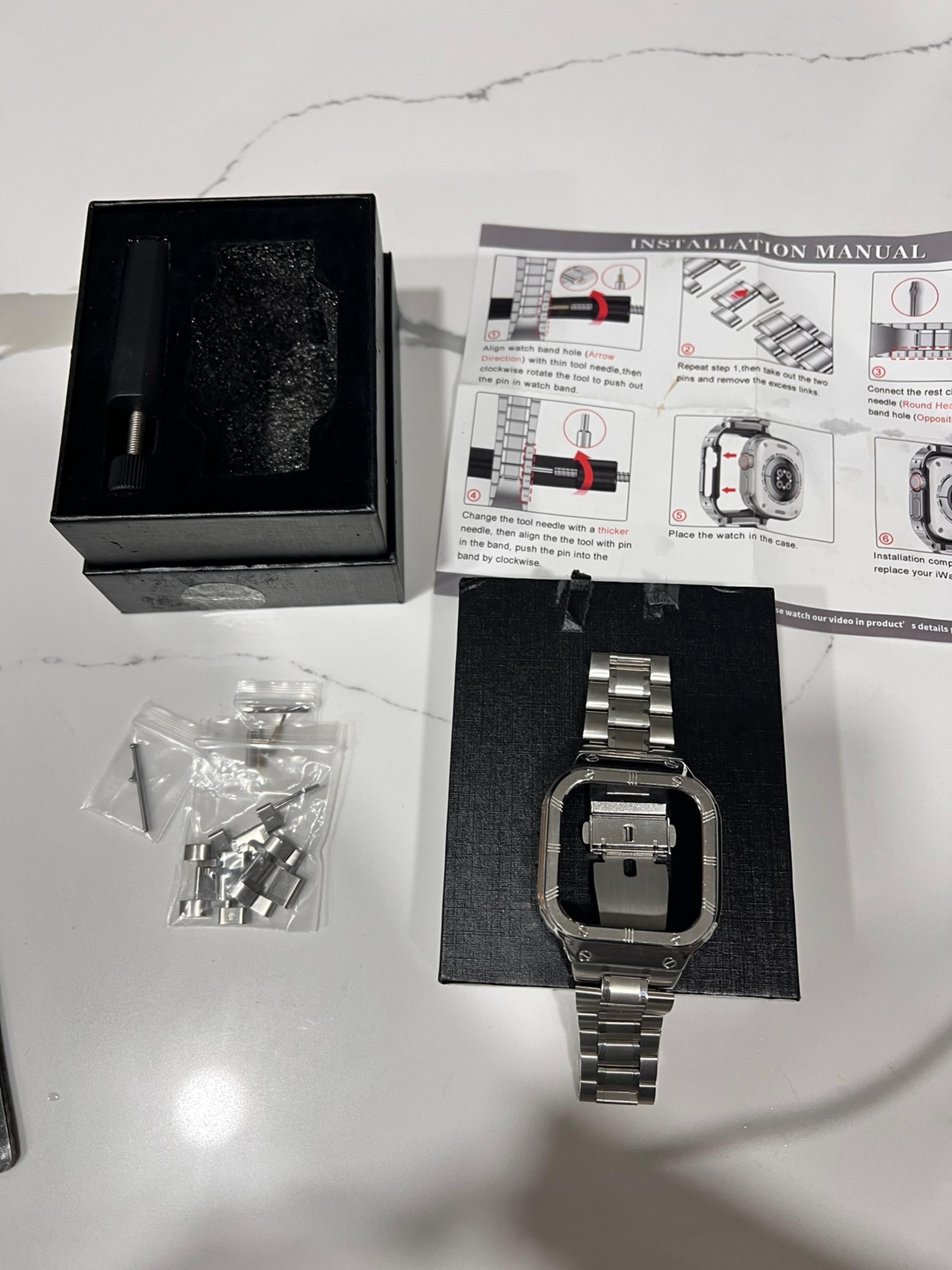 Stainless Steel Case with Band Compatible with Apple Watch Ultra 2/1 49mm
