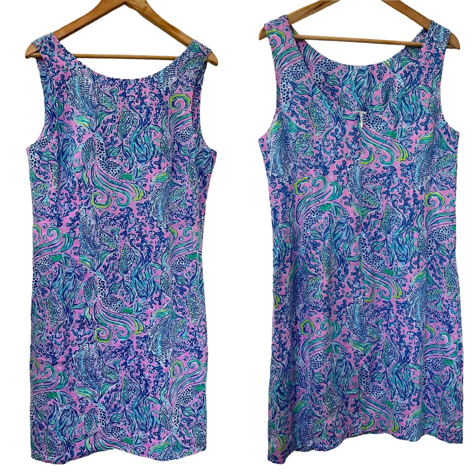 Lilly Pulitzer Maurina Linen Shift Dress Size 12 Multicolor NEW