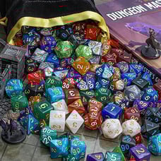 182 PCS DND Dice Sets - 26 X 7 Dice w/ Large Drawstring Bag Dungeons Dragons MTG