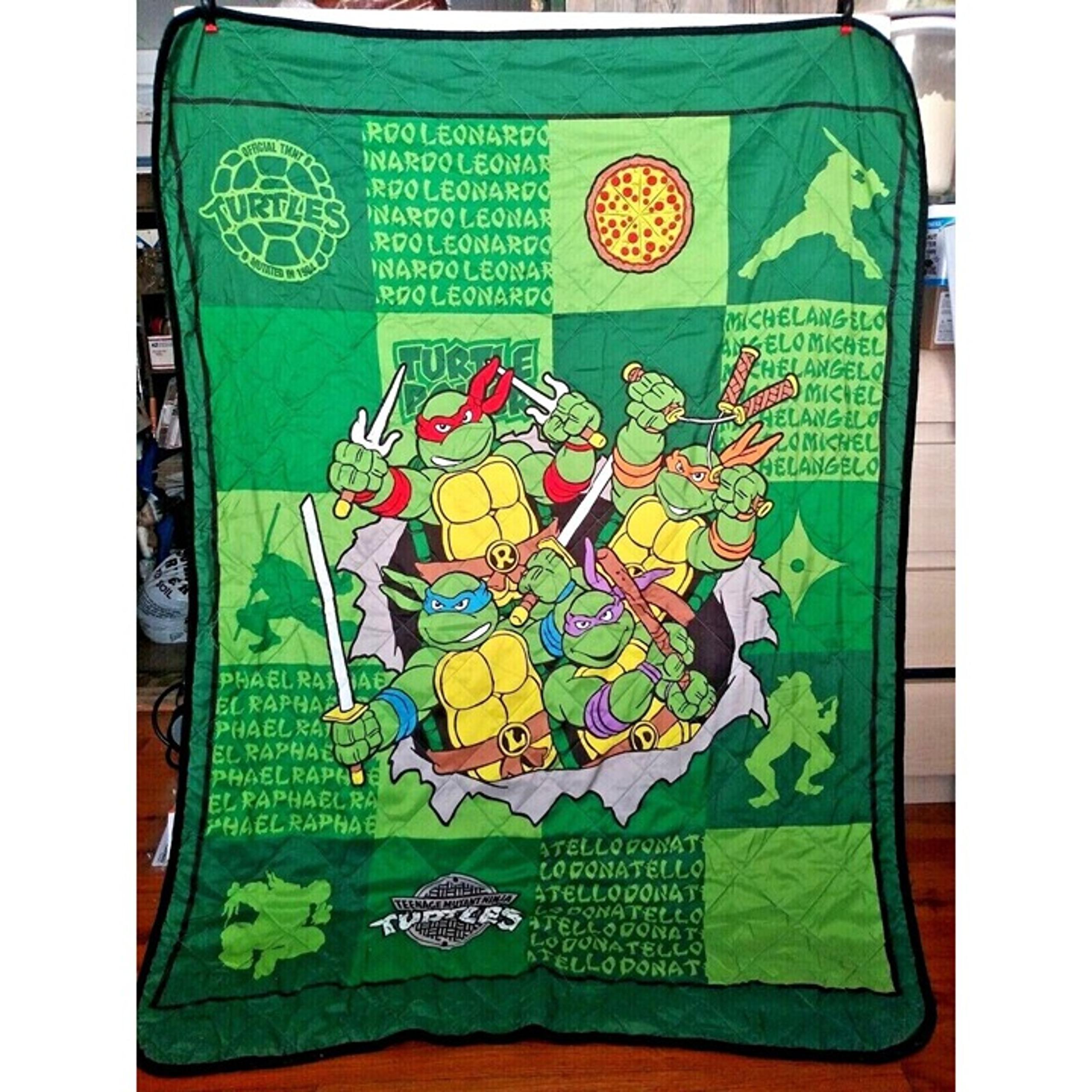 Teenage Mutant Ninja Turtles Toddler Bed Comforter Quilt Soft Reversible 58"x42"