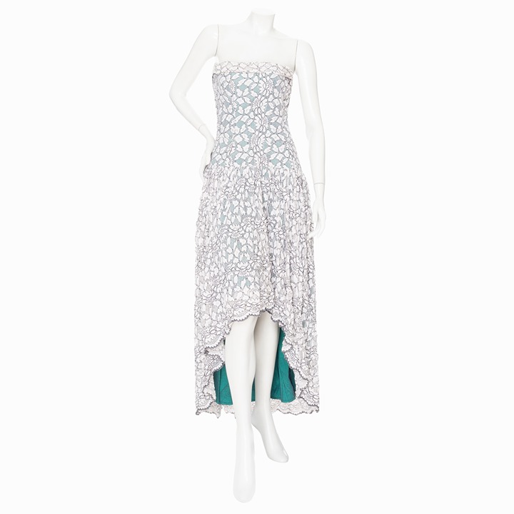 VTG 1950's Chantilly Lace and Taffeta Dress