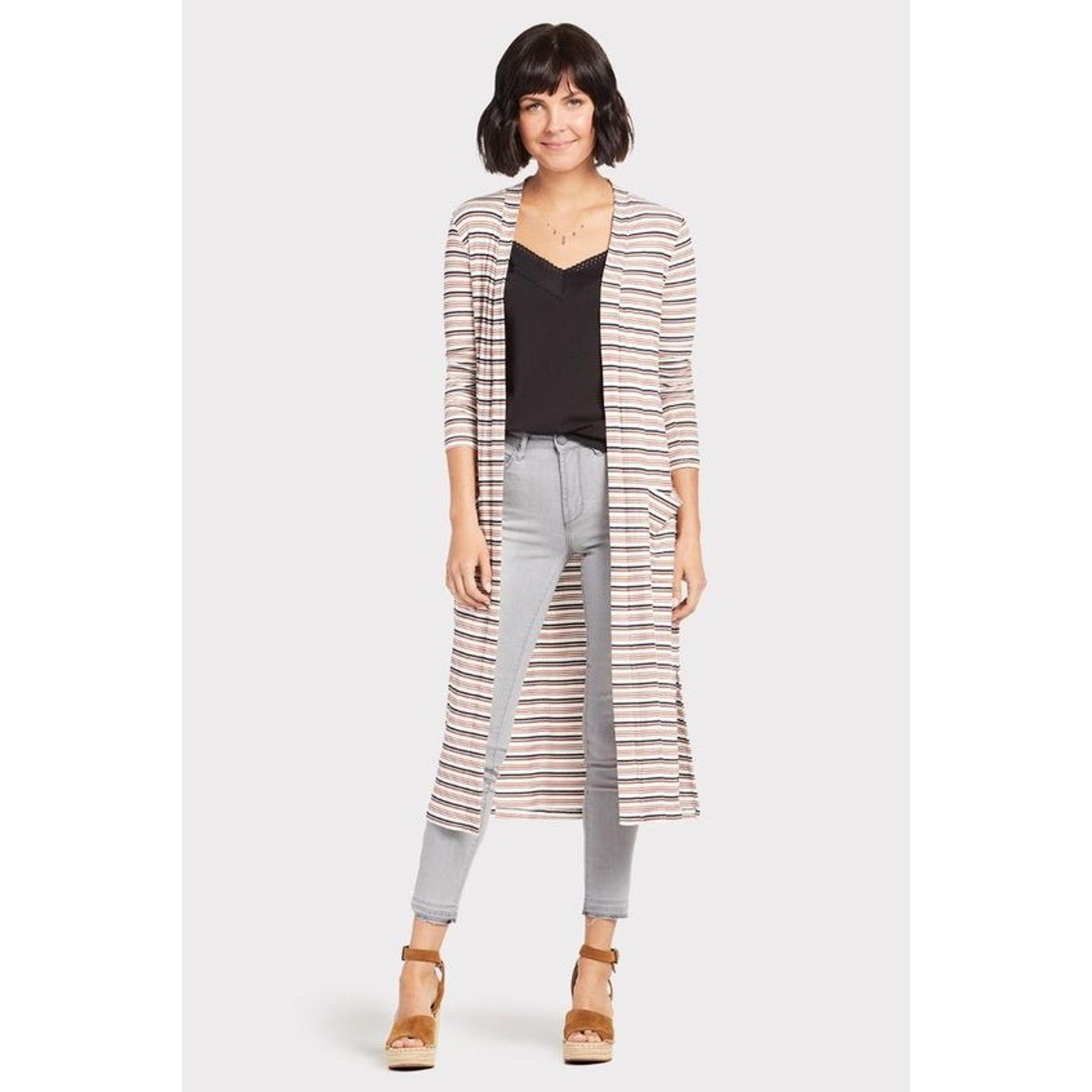 NWT Evereve Jenny Striped Duster Cardigan // XS