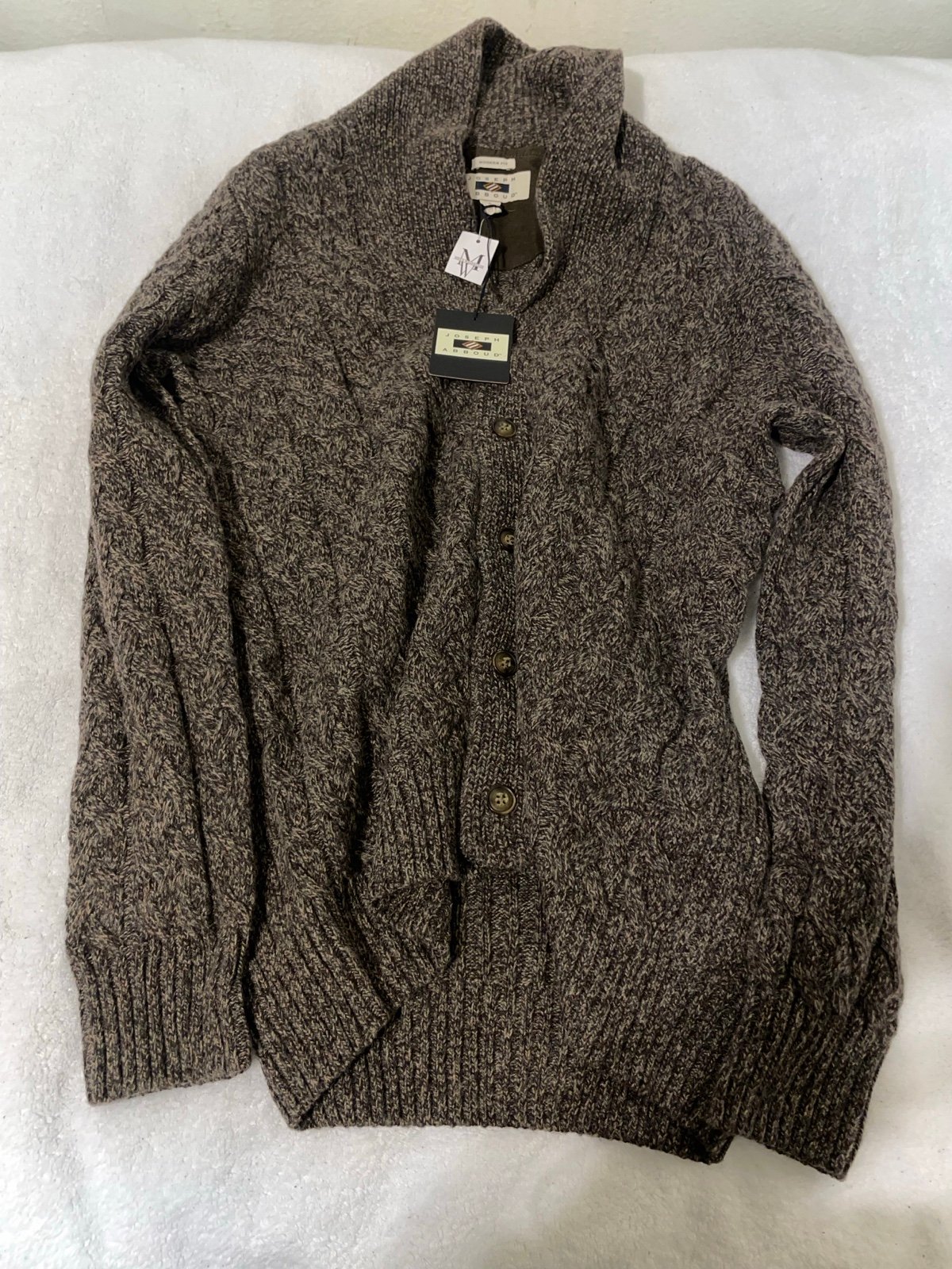 Joseph Abbound Men's Grey Cardigan Sweater Size S
