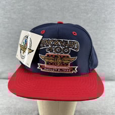LOGO 7- Vtg 1996 Brickyard 400 Blue/Red Indy Motor Speedway Snapback Hat (Q3)