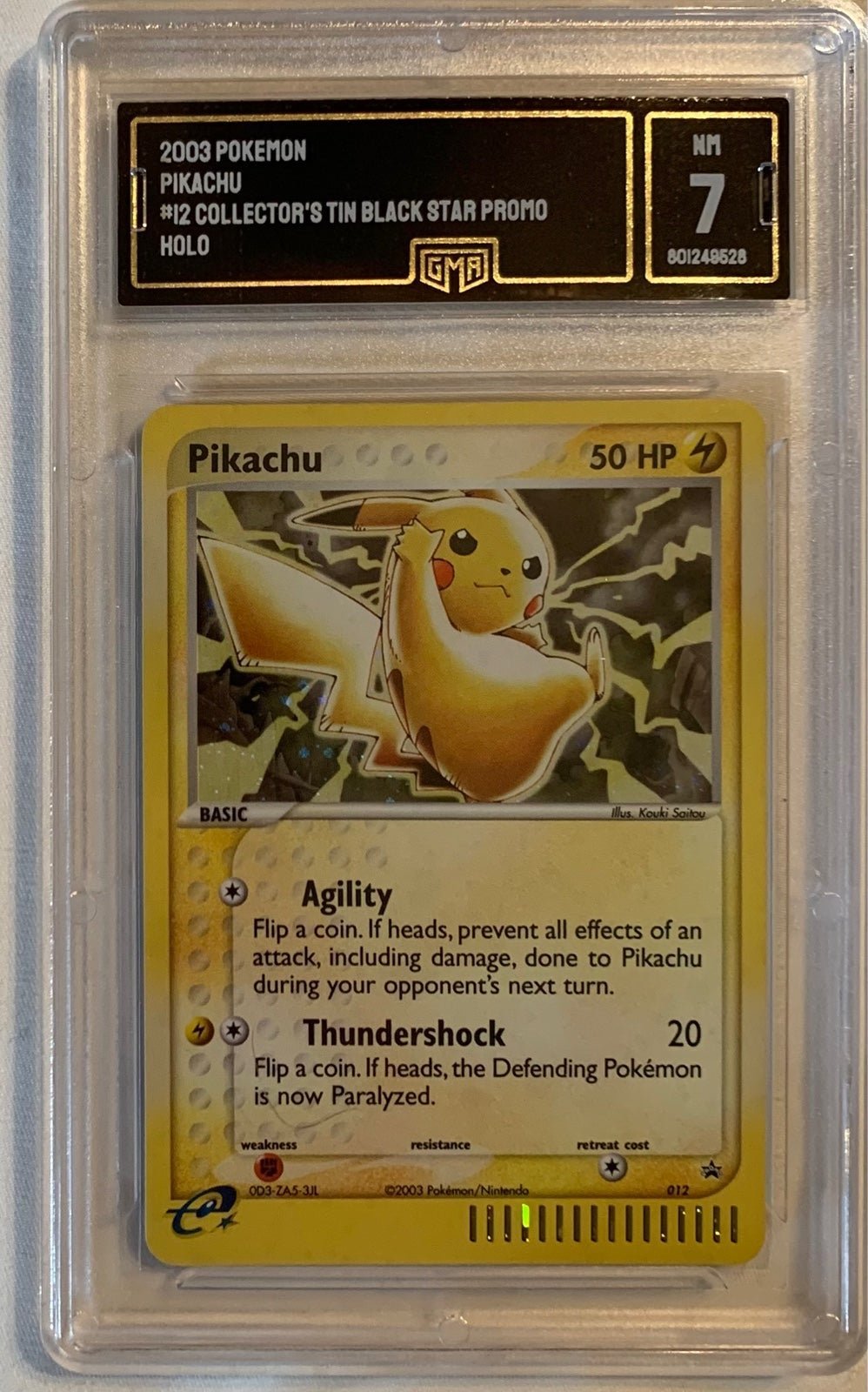 Pikachu Black Star GMA 7 Holographic Pokemon Card