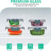 24 Pieces Glass Food Storage Containers Set,Glass Meal Prep Containers