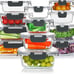 24 Pieces Glass Food Storage Containers Set,Glass Meal Prep Containers