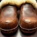UGG Australia Kalie Clog Studded Brown Leather Sherpa Lined Wooden Block Heel 6