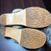 UGG Australia Kalie Clog Studded Brown Leather Sherpa Lined Wooden Block Heel 6