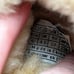 UGG Australia Kalie Clog Studded Brown Leather Sherpa Lined Wooden Block Heel 6