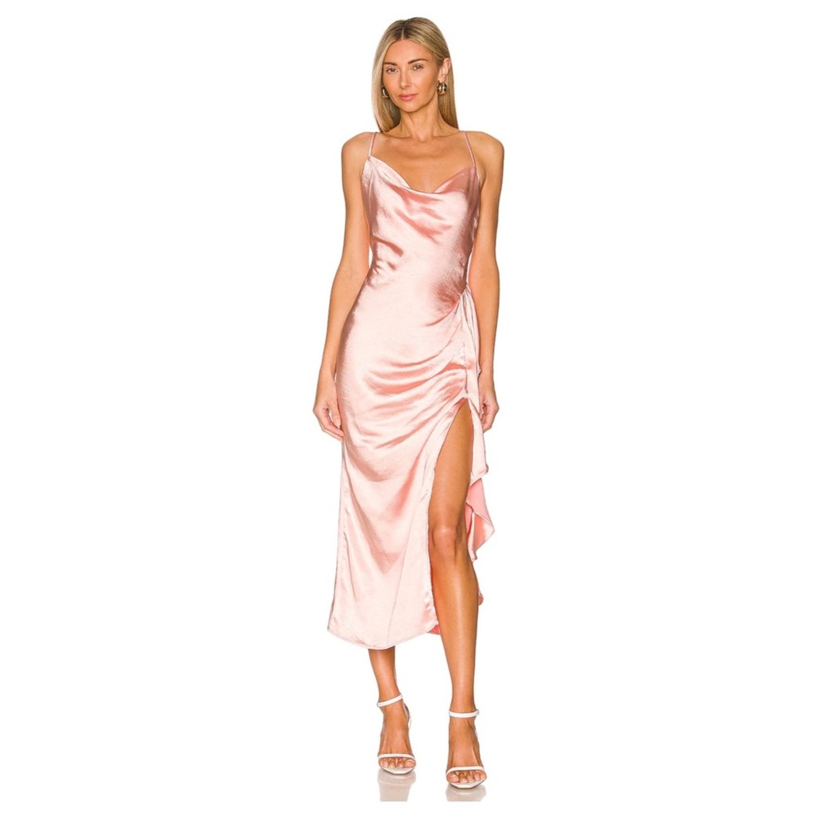 REVOLVE Cordae Midi Dress in Sherbet Pink ELLIATT XS NWT