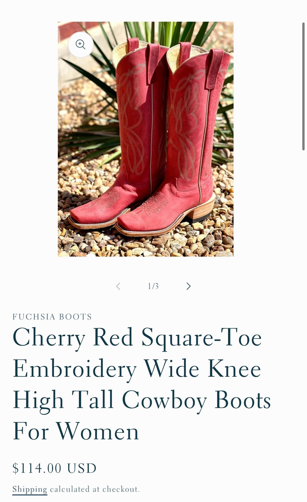 Cherry red women’s cowboy boots