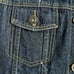 Rolling Paper NYC Size Large Men's Dk Denim Paint Splatter Vest Raw Hem Sleeves