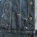 Rolling Paper NYC Size Large Men's Dk Denim Paint Splatter Vest Raw Hem Sleeves