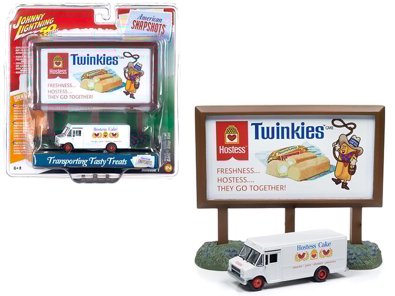 GMC Step Van White with Hostess Country Billboard Johnny Lightning 50th Anniv