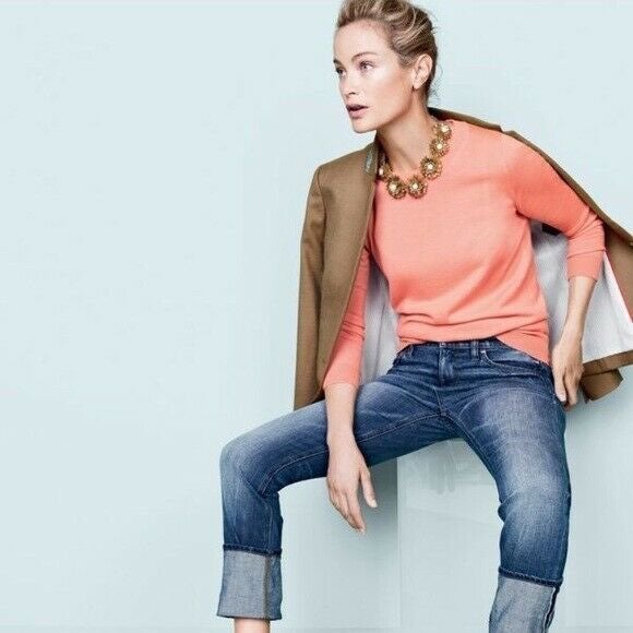 J.Crew Peach Pink Tippi Sweater 100% merino wool