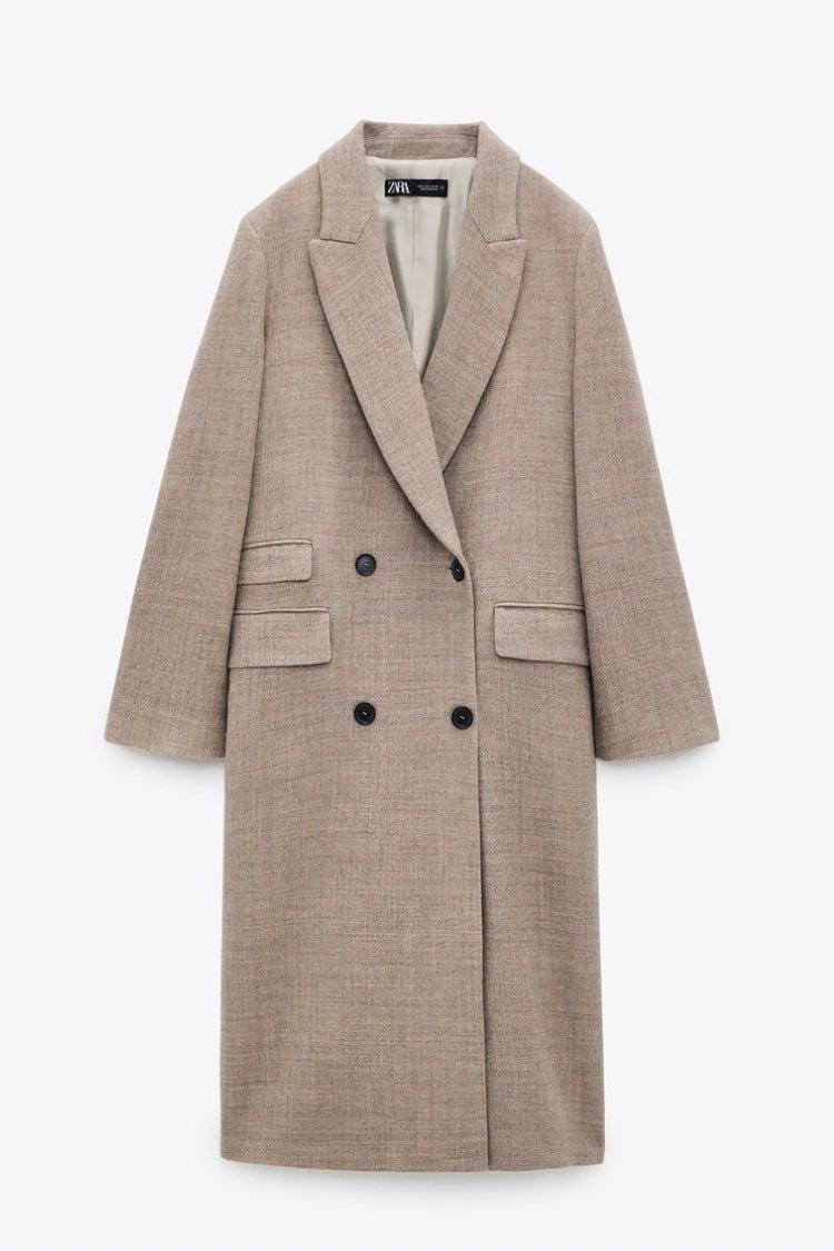 Zara 100% wool coat