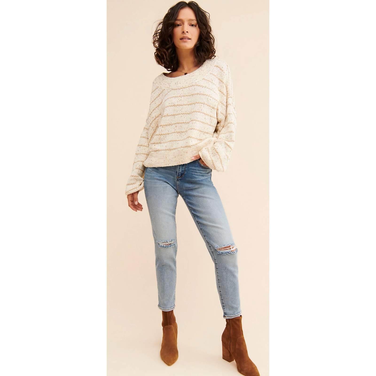 Driftwood Gizelle Embroidered Jeans Cropped High Rise Stretch Women's 27