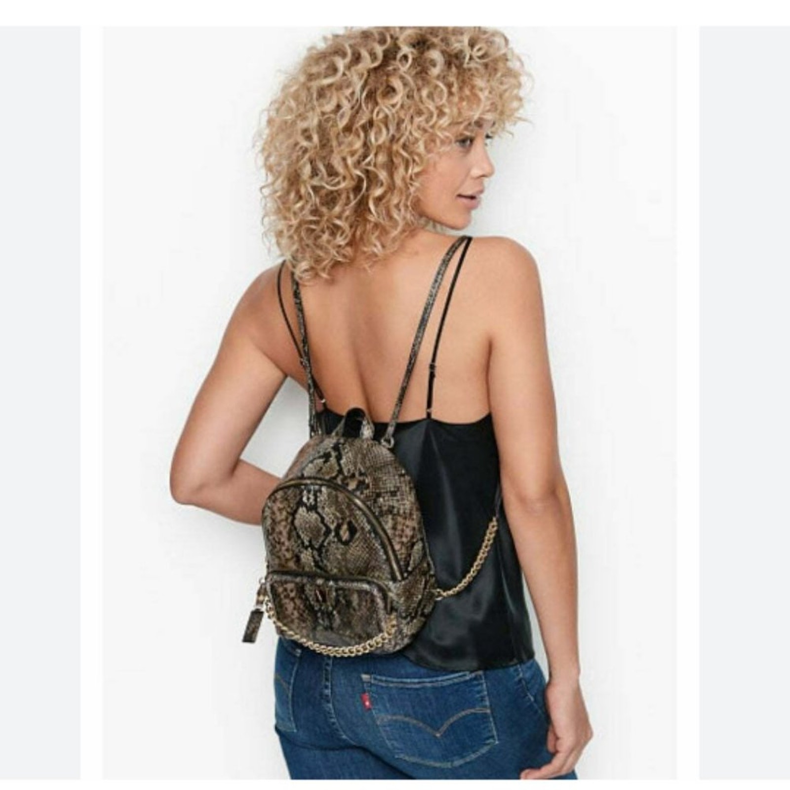 VICTORIA'S SECRET Backpack Purse in Exotic Python Snakeprint