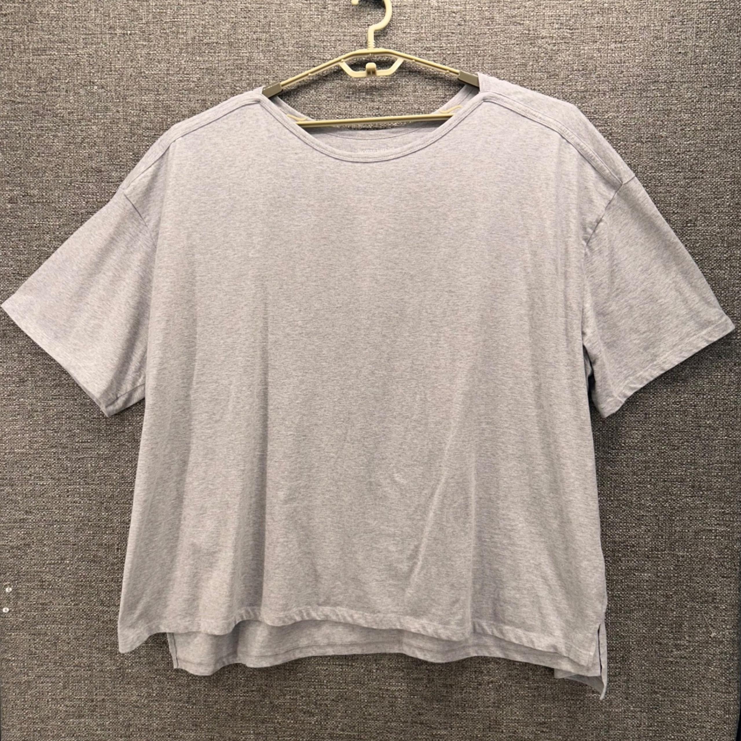Woman Within Womans Shirt Sixe 5x Soft Comfy Gray Teet Short Sleeve Relaxed Fit