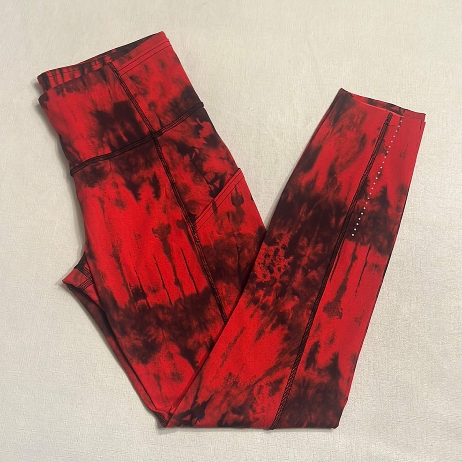 Lululemon Fast and Free Tight II *Game Day - Game Day Red Black Multi