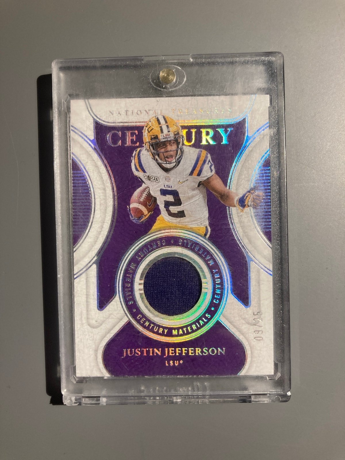 JUSTIN JEFFERSON PATCH ROOKIE LSU /25 CARD RARE