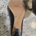 Vince Camuto Black Leather Peep Toe Ankle Boots