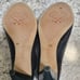 Vince Camuto Black Leather Peep Toe Ankle Boots