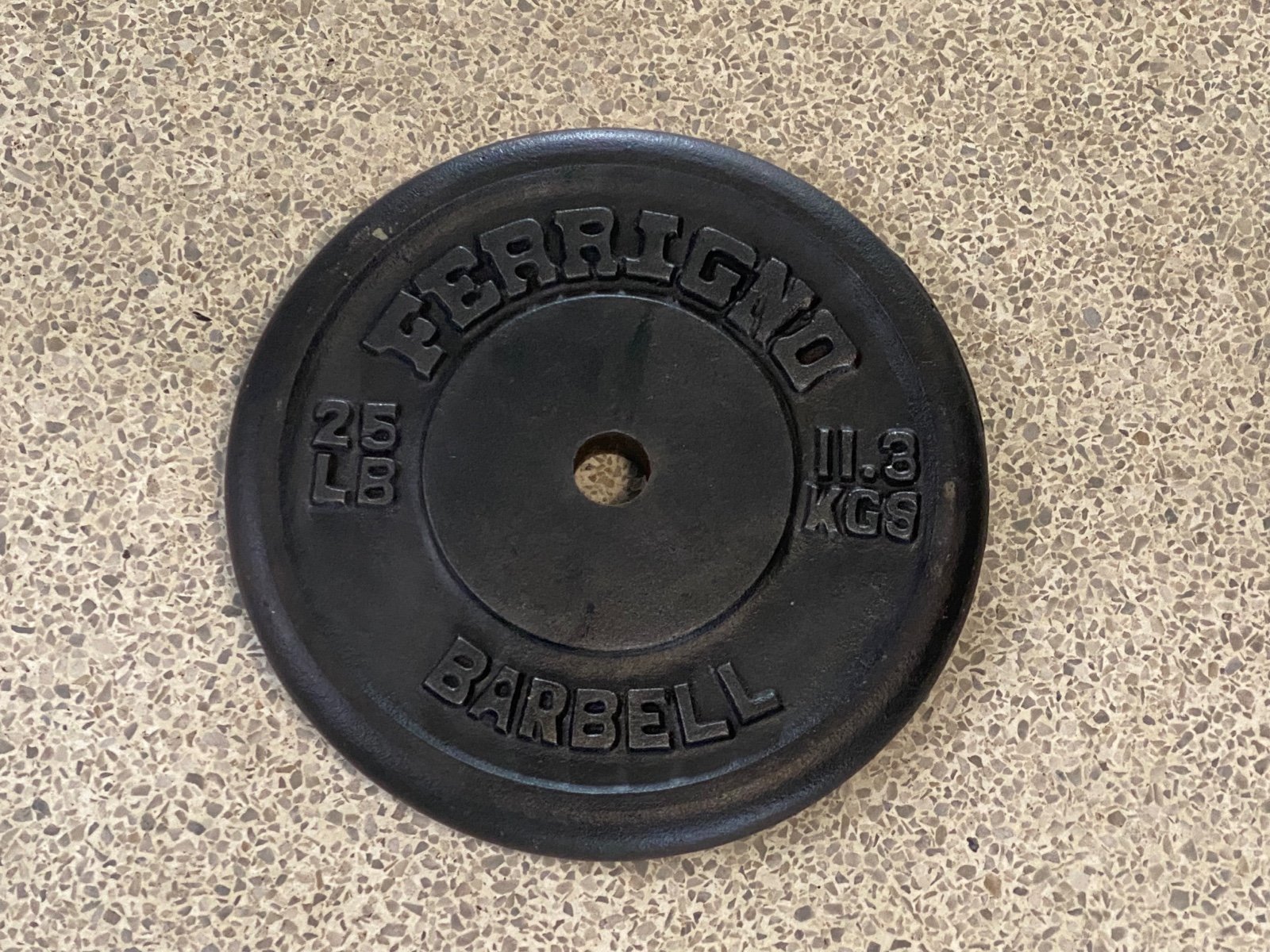 Vintage FERRIGNO 25 lb weight plate