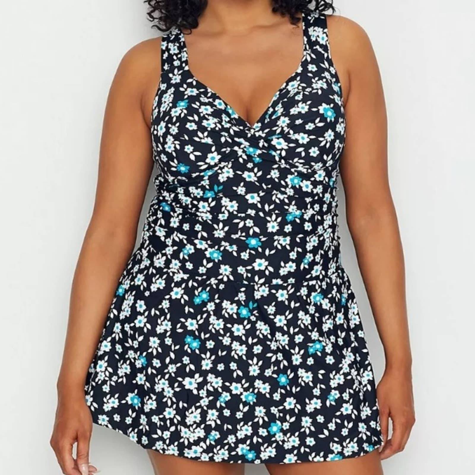 Anne Cole Beautiful Bunches One Piece Swimsuit Size 18W